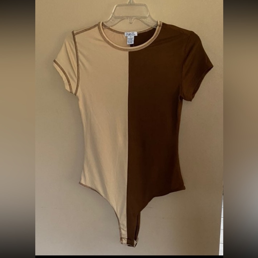 NWT Brown Two Tone Super Soft Bodysuit
